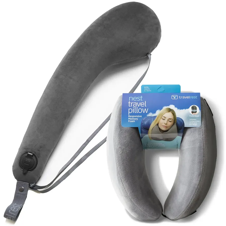 Flyrest inflatable travel pillow