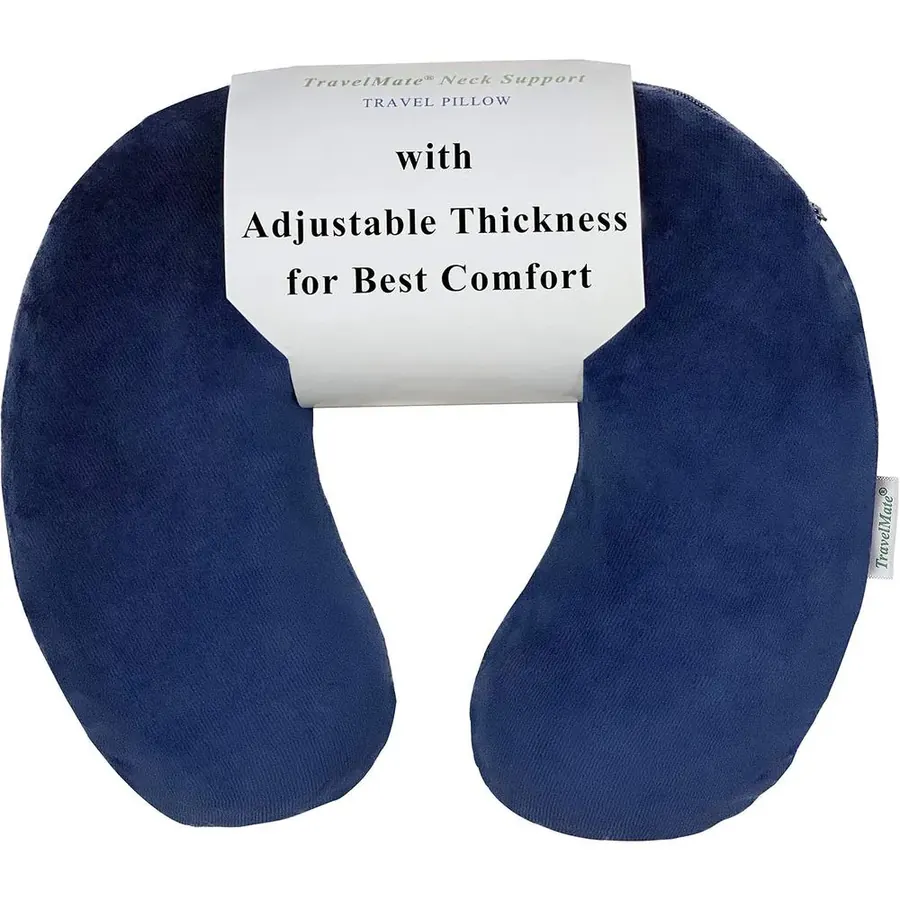 TravelMate memory foam neck pillow